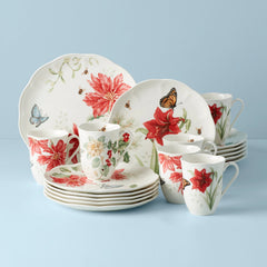butterfly meadow 18-piece holiday dinnerware set