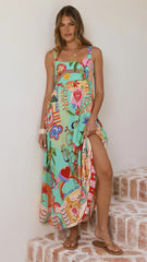 Trish Maxi Dress - Carnival Print