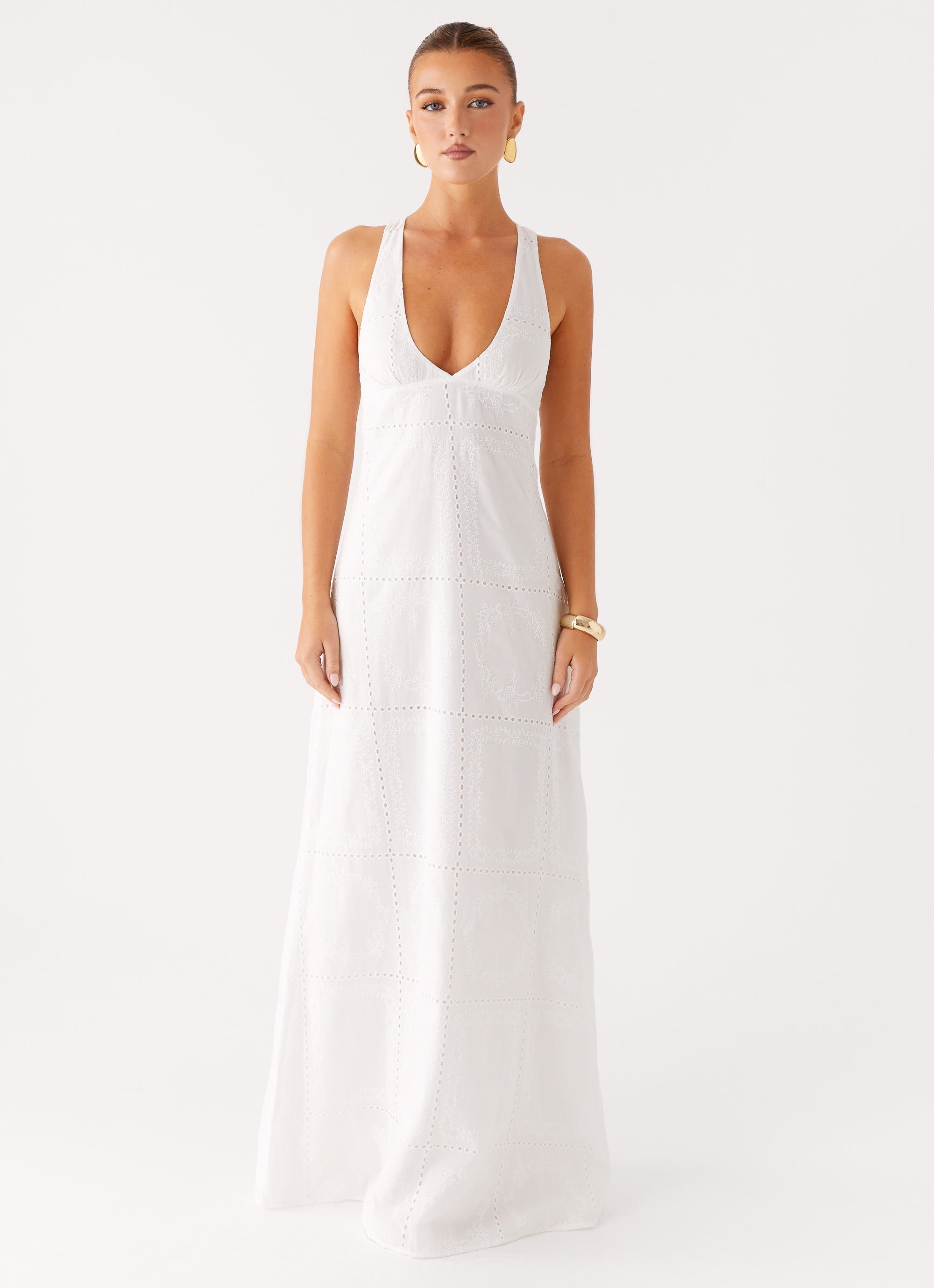 Kiana Halter Maxi Dress - White