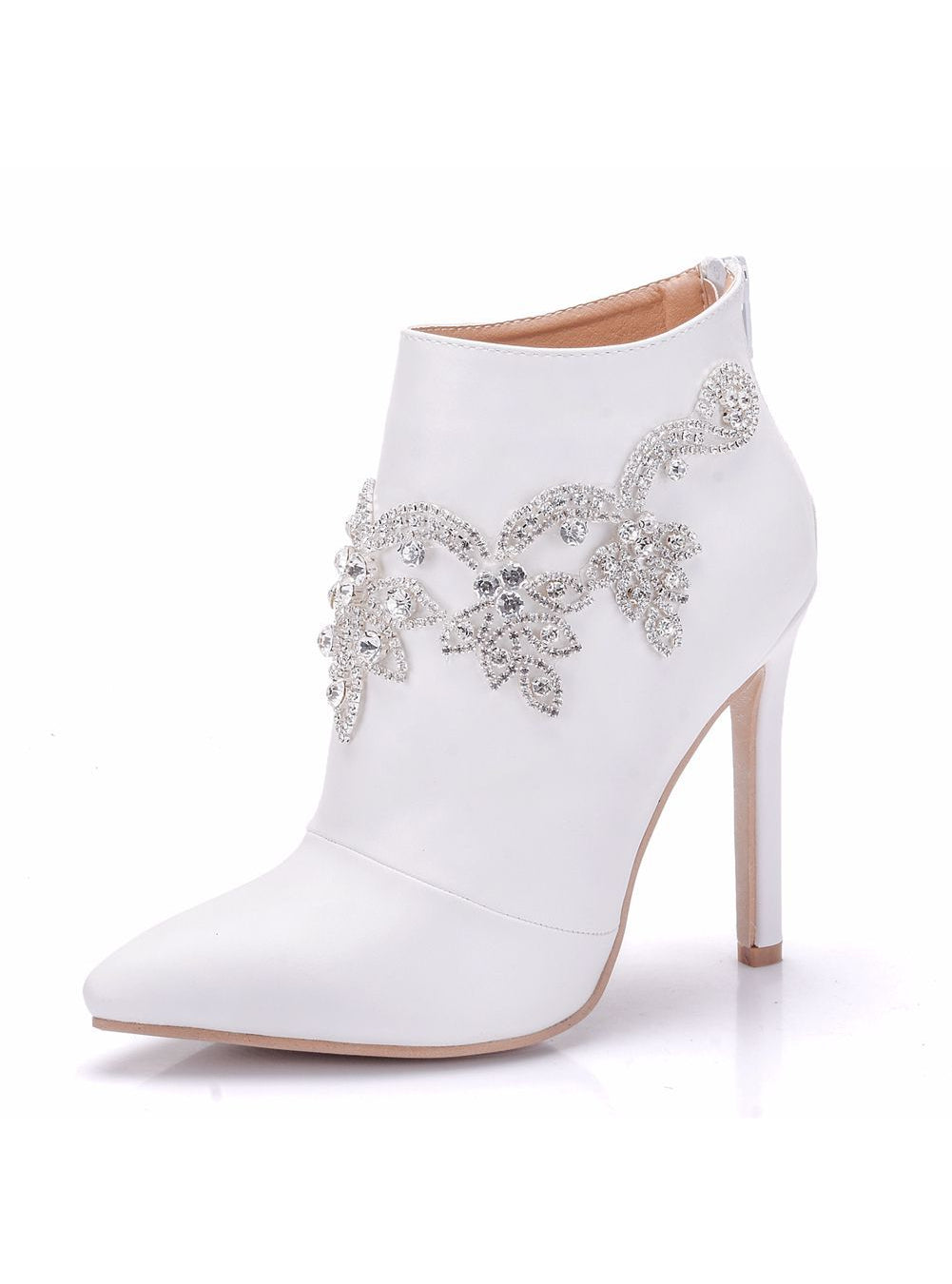 weddings pointy rhinestones flowers boots