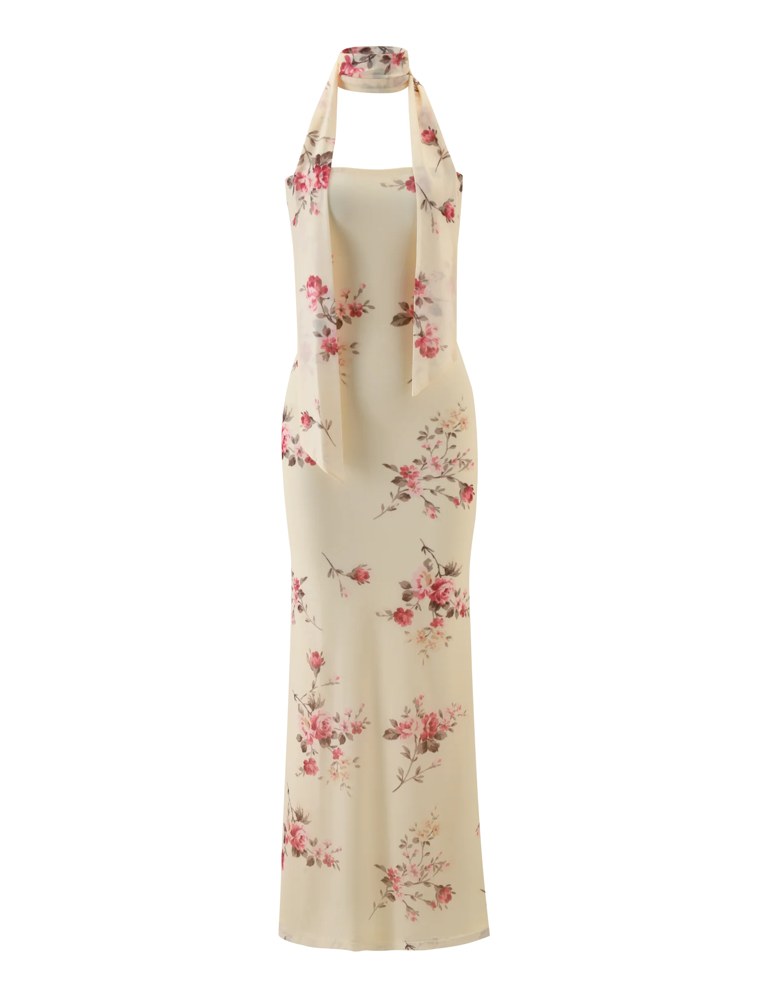 DANIELA SCARF DRESS - YELLOW FLORAL
